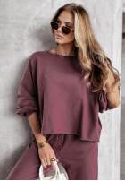 Sweatshirt oversize Everyday Style Burgunderrot