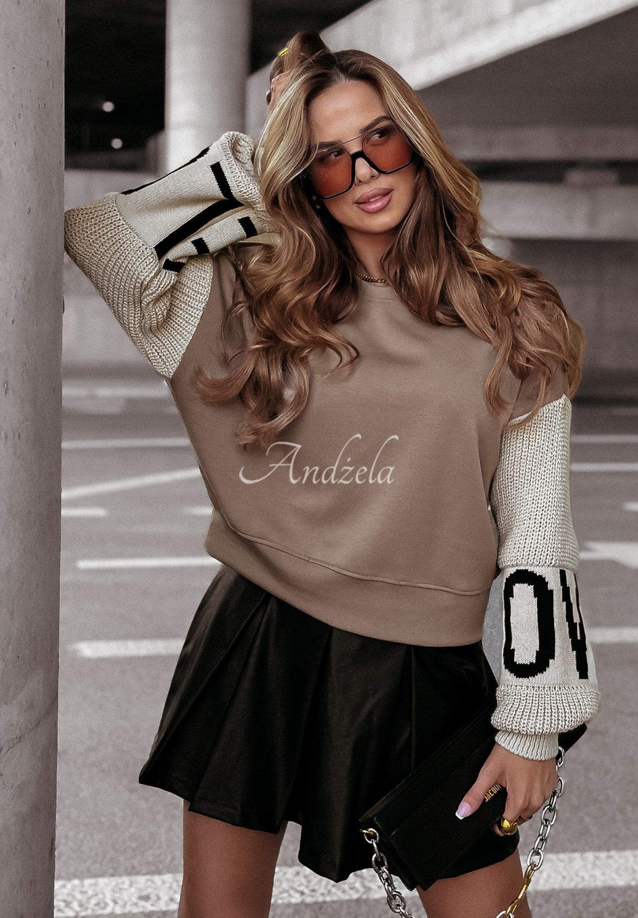 Sweatshirt Lovely Sleeves Beige