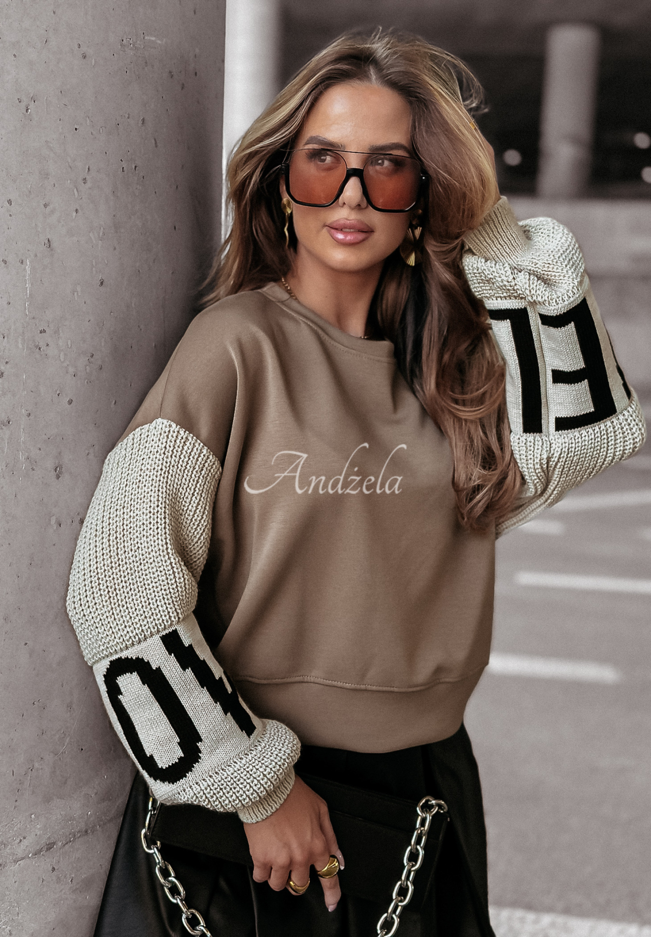 Sweatshirt Lovely Sleeves Beige