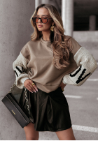 Sweatshirt Lovely Sleeves Beige