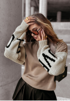 Sweatshirt Lovely Sleeves Beige