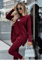 Sweat Set WK Fashion Design burgundowy