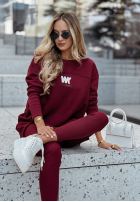 Sweat Set WK Fashion Design burgundowy