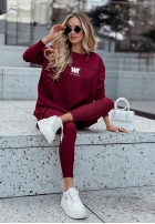 Sweat Set WK Fashion Design burgundowy