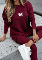 Sweat Set WK Fashion Design burgundowy