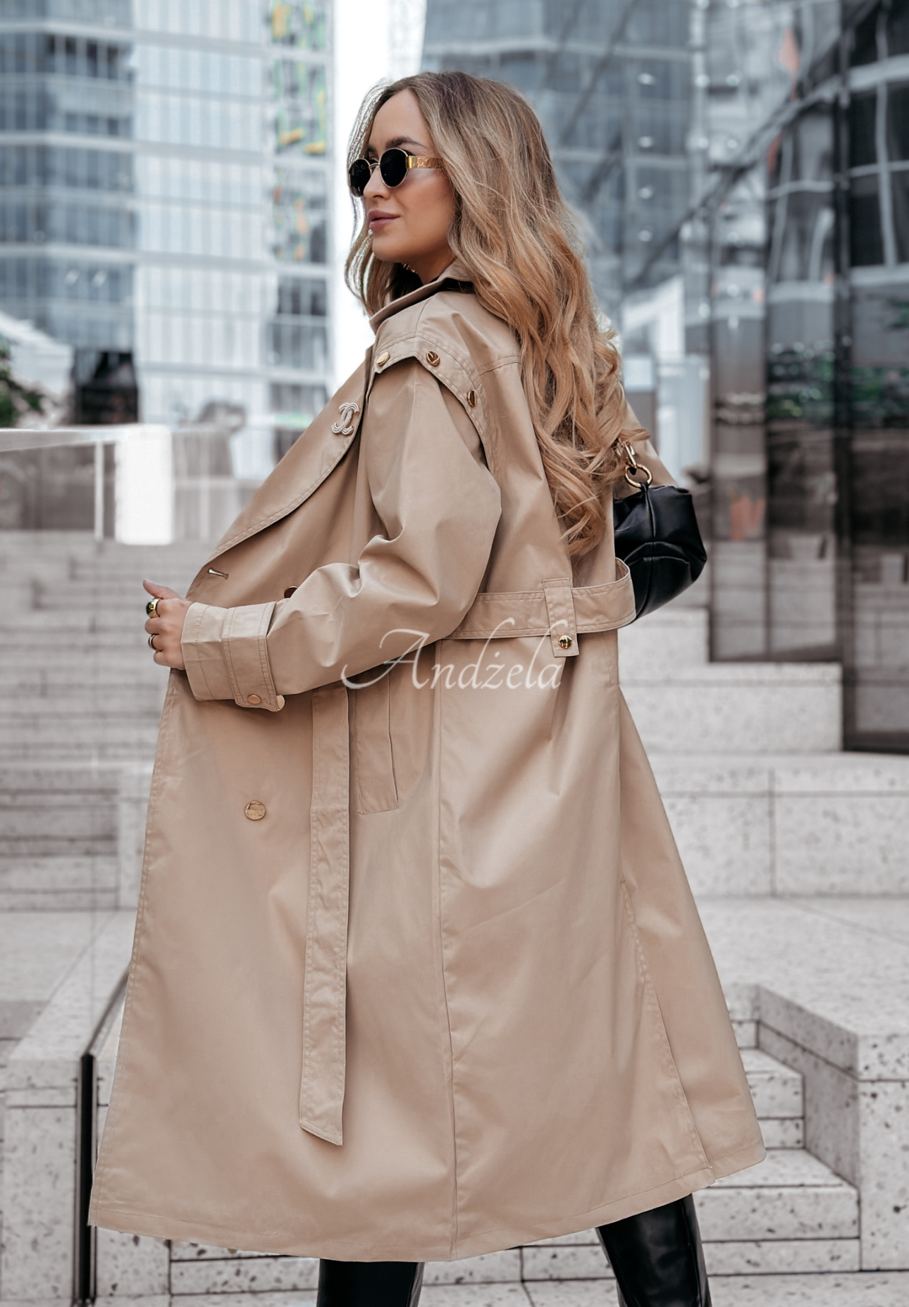 Trenchcoat mit Gürtel Shades Of Gold Beige