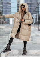 Puchowa Jacke z kapturem Frostbite Chic Beige