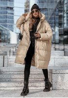 Puchowa Jacke z kapturem Frostbite Chic Beige