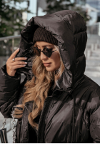 Puchowa Jacke z kapturem Frostbite Chic Schwarz