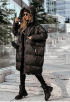 Puchowa Jacke z kapturem Frostbite Chic Schwarz