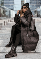 Puchowa Jacke z kapturem Frostbite Chic Schwarz