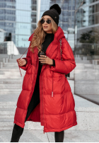 Puchowa Jacke z kapturem Frostbite Chic Rot