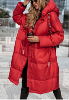 Puchowa Jacke z kapturem Frostbite Chic Rot