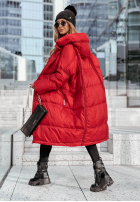 Puchowa Jacke z kapturem Frostbite Chic Rot