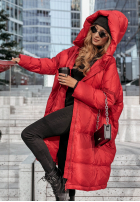 Puchowa Jacke z kapturem Frostbite Chic Rot