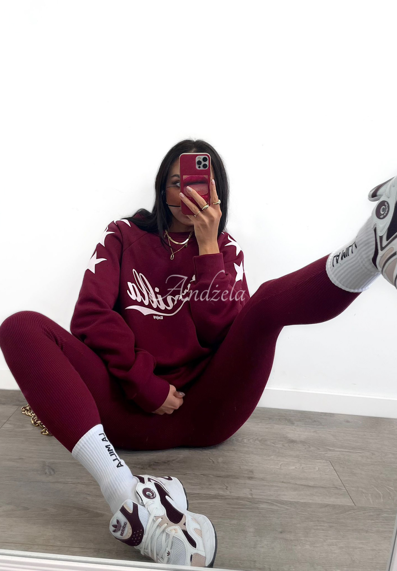 Sweatshirt mit Print La Milla Enjoy Burgunderrot