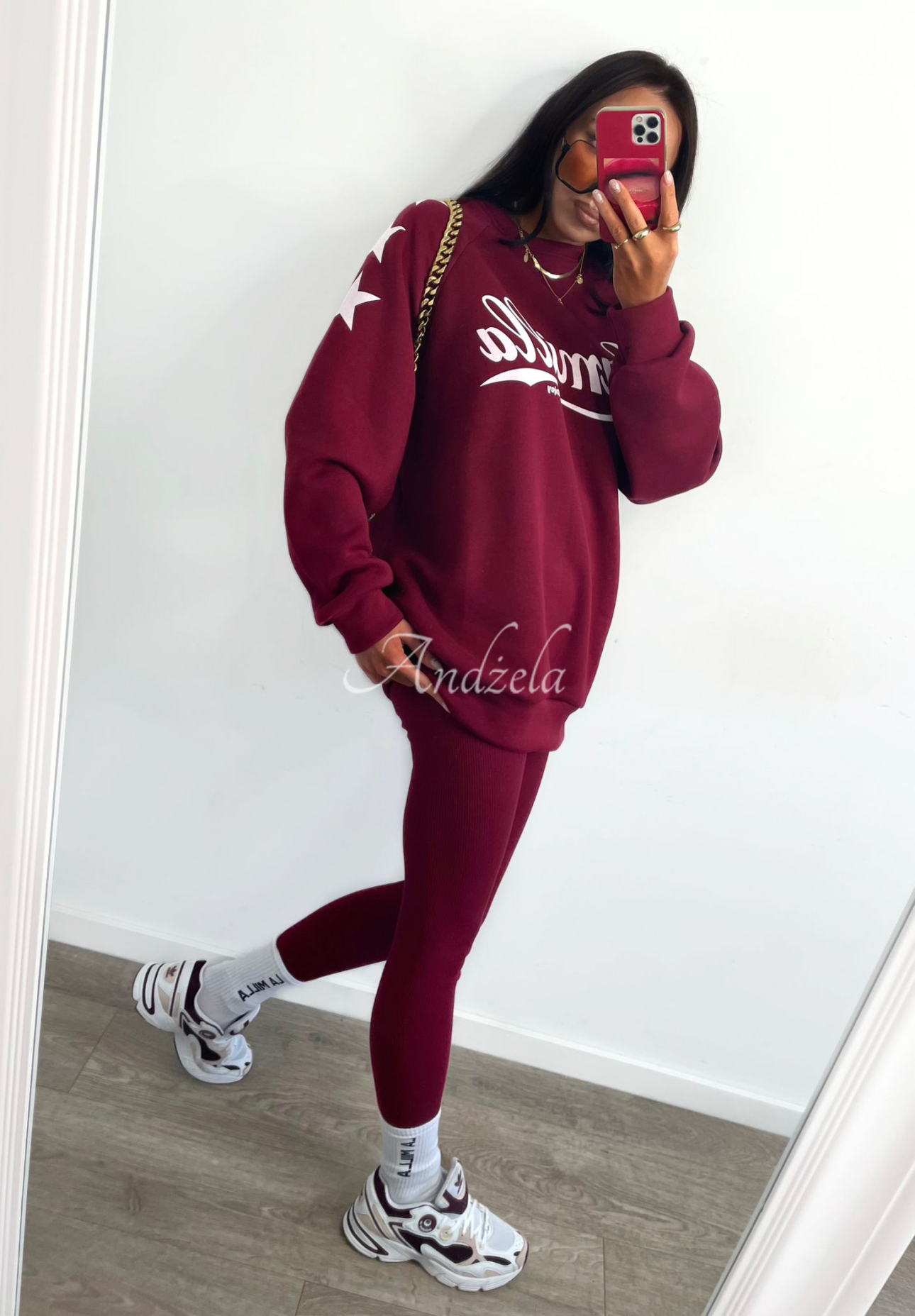 Sweatshirt mit Print La Milla Enjoy Burgunderrot