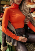 Dopasowany Pullover z golfem Solange Orange