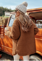 Kurze Jacke aus Lammfellimitat Absolutely Camel