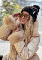 Pikowana Jacke z futerkiem Pine Wonderland Camel