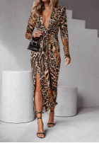 Kleid maxi Be The Party w zwierzęty print