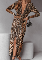 Kleid maxi Be The Party w zwierzęty print