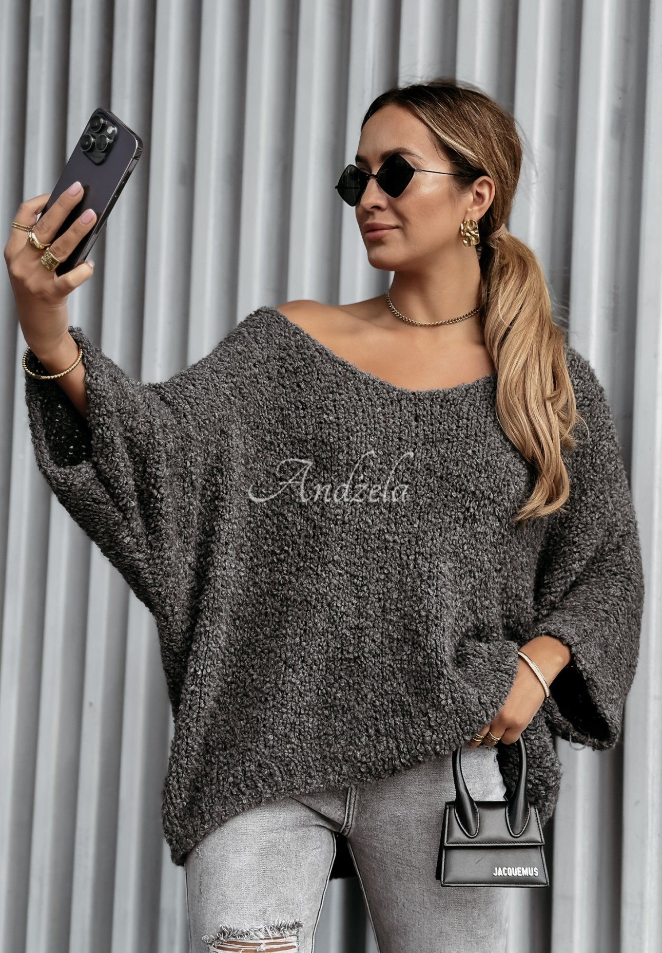 Oversize Pullover Cloudlike Grau