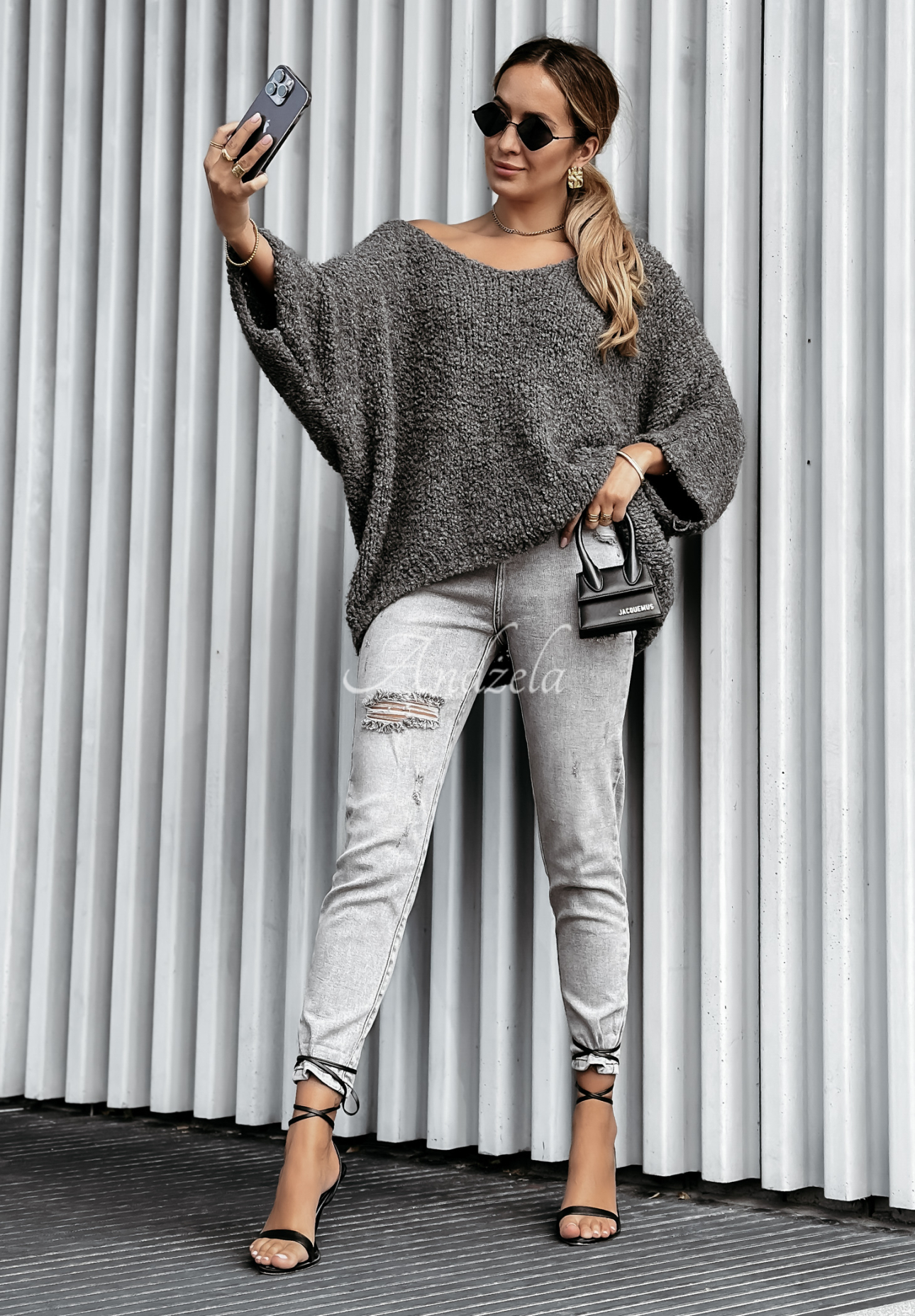 Oversize Pullover Cloudlike Grau