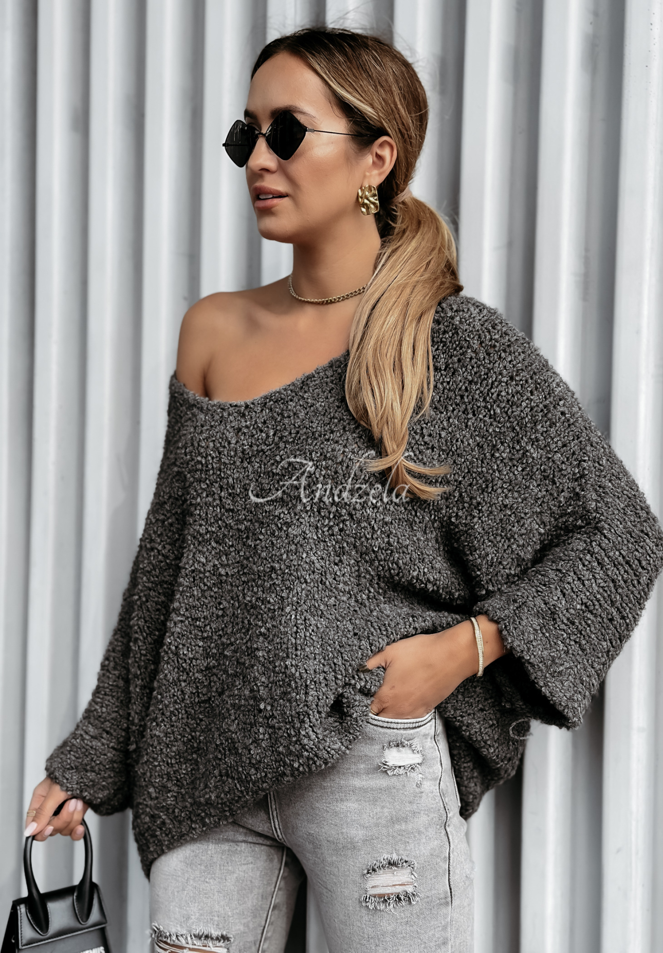 Oversize Pullover Cloudlike Grau