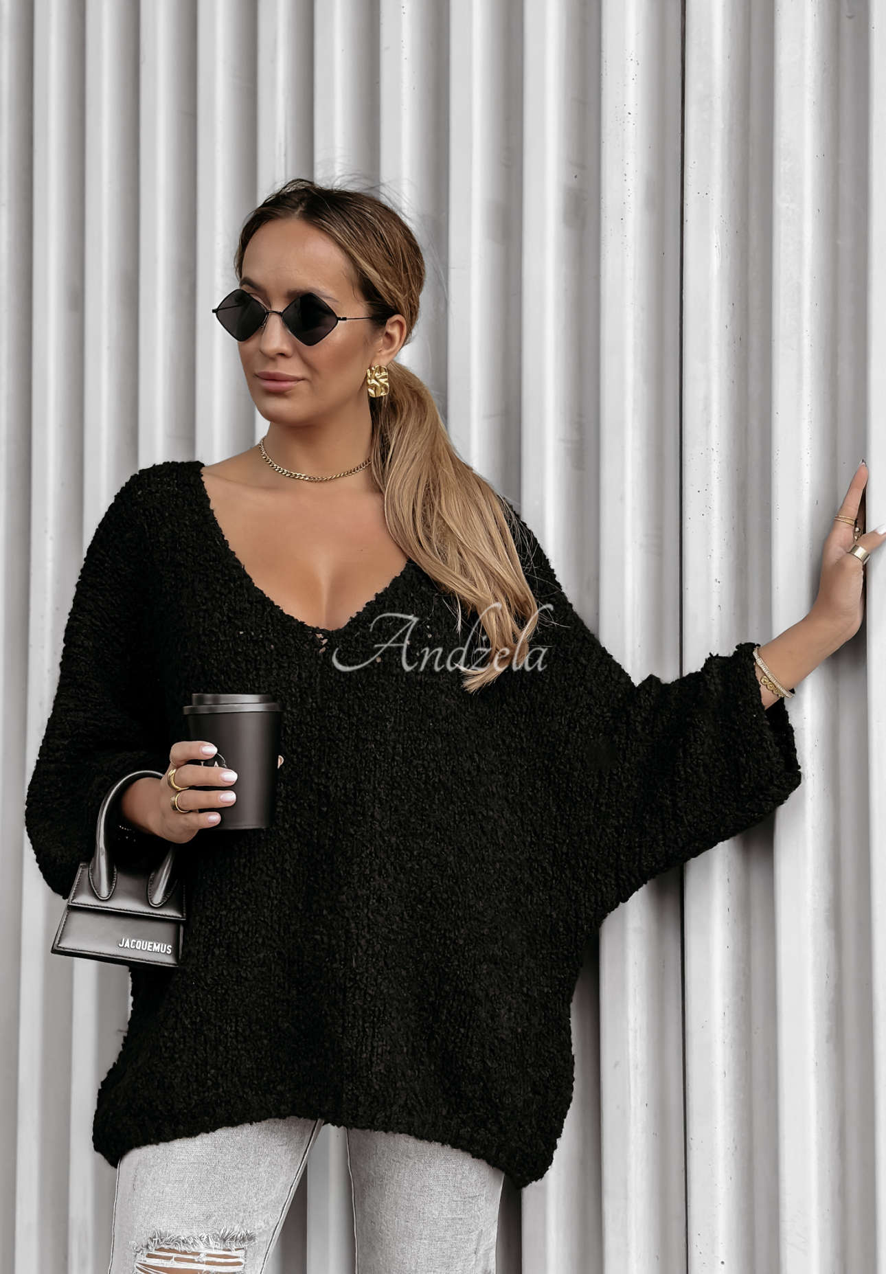 Oversize Pullover Cloudlike Schwarz