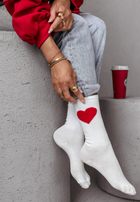 Lonely Heart socks white
