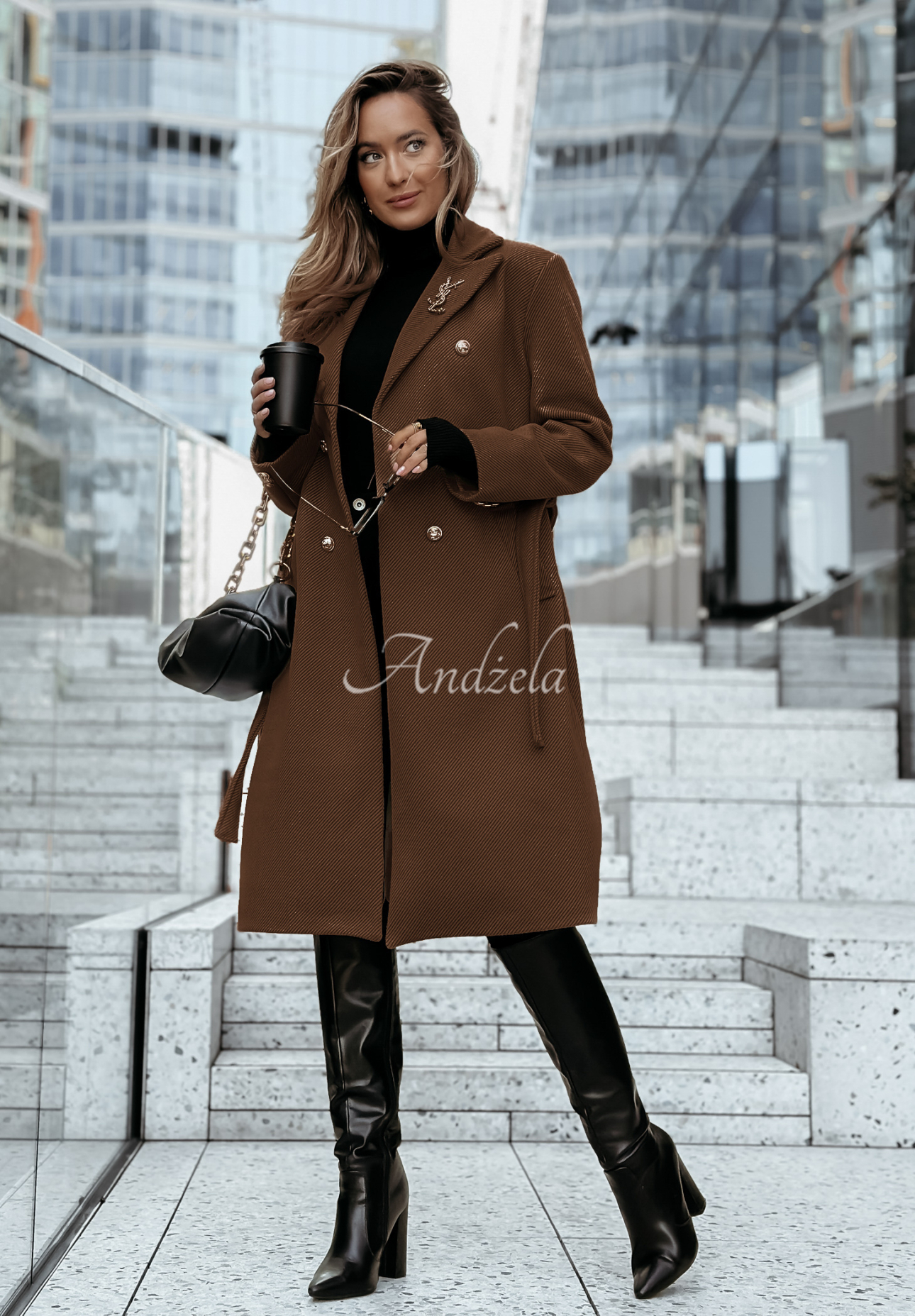 Long coat To Do It chocolate