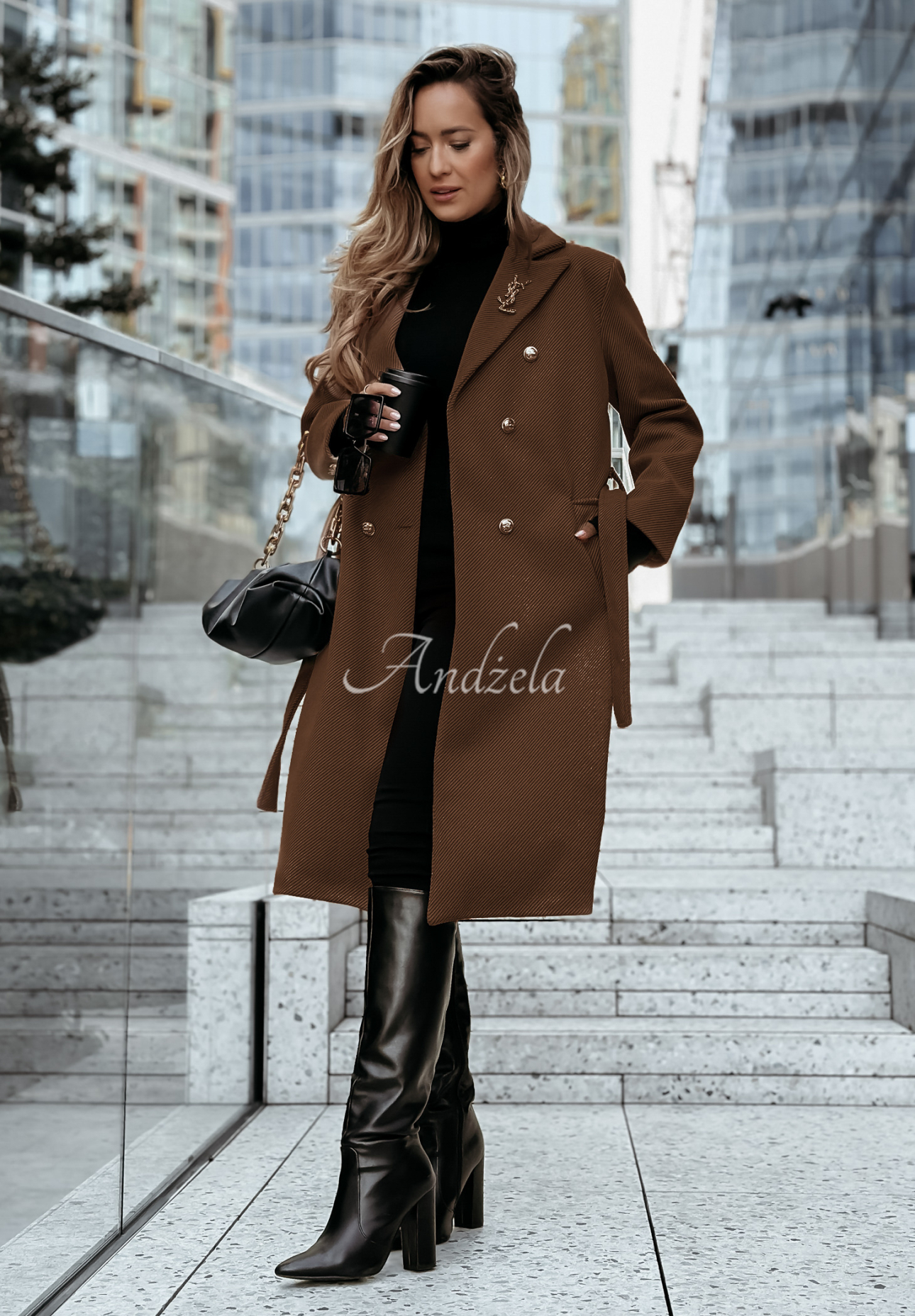 Long coat To Do It chocolate