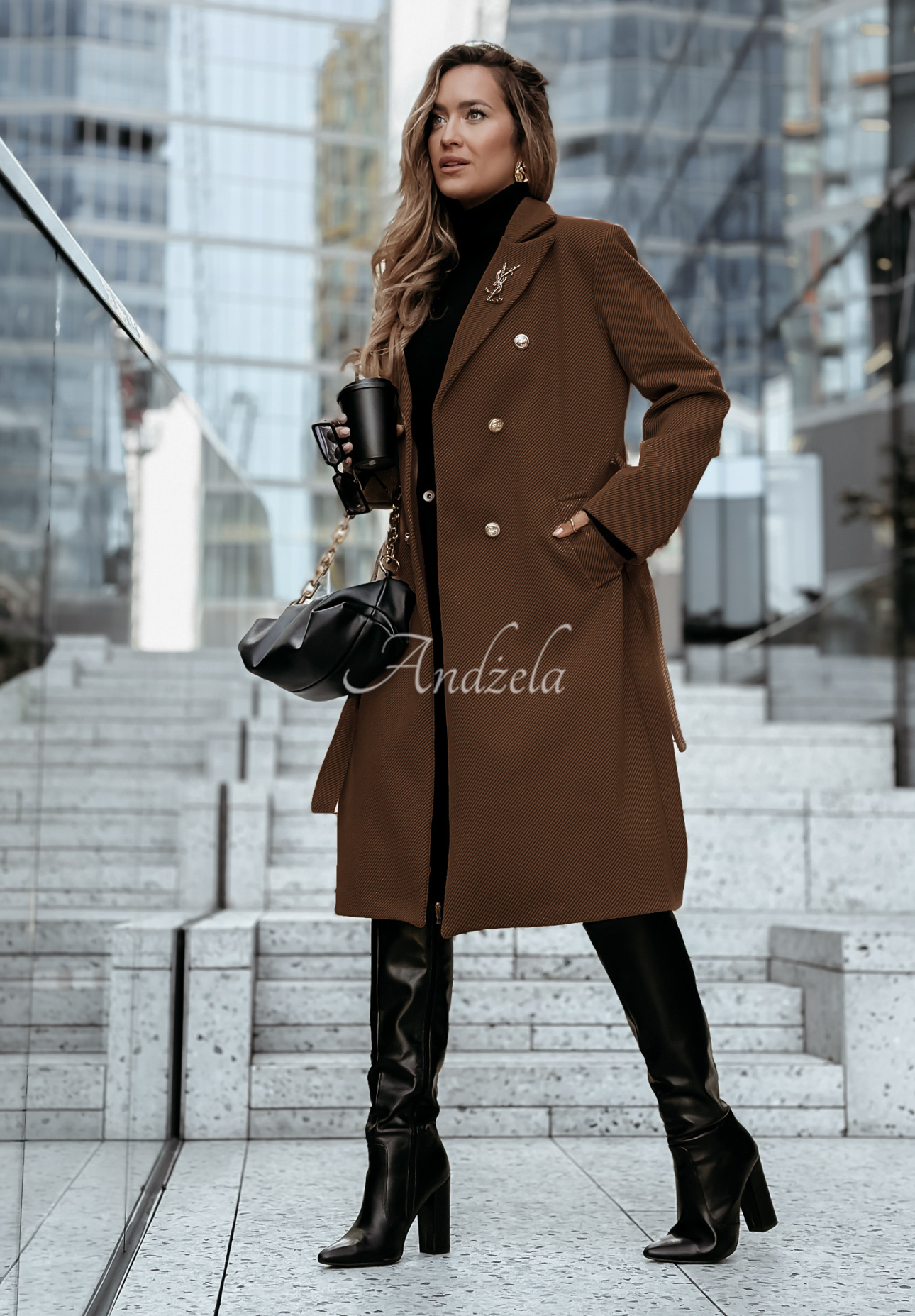 Long coat To Do It chocolate