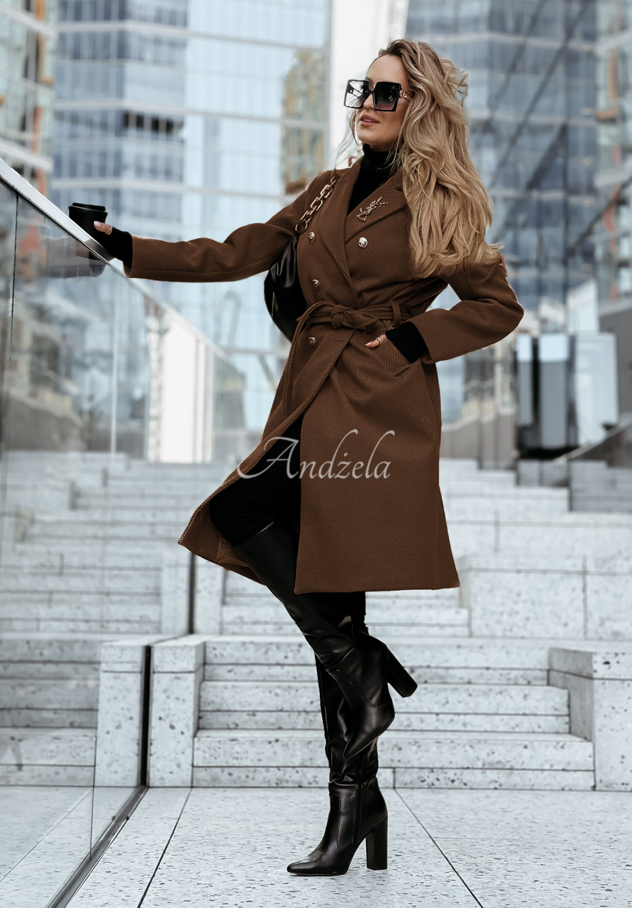 Long coat To Do It chocolate