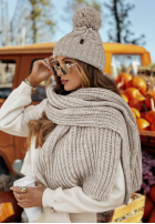 Pleciony Schal Winter Wishes Beige