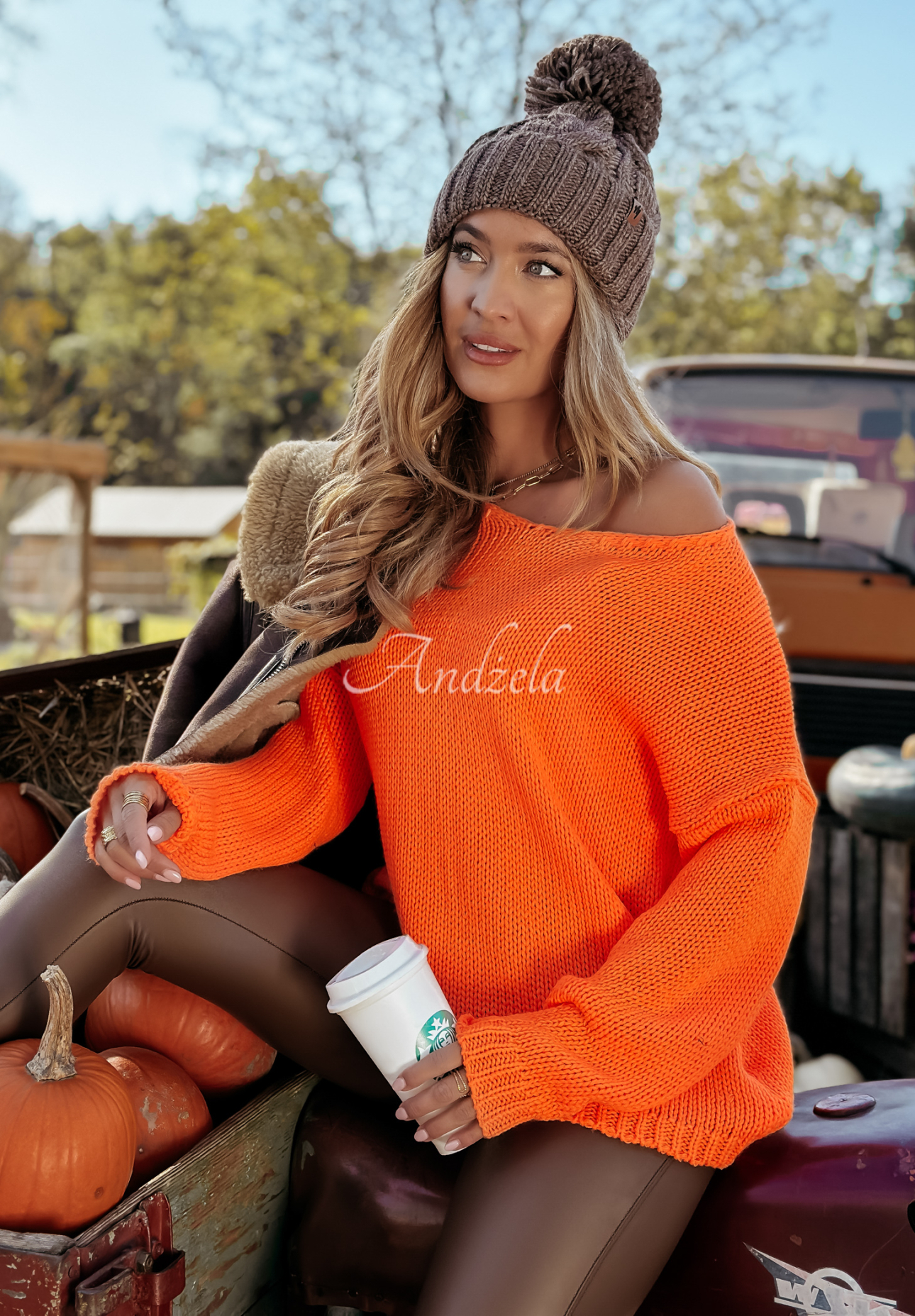 Kurzer Pullover Feel Orange