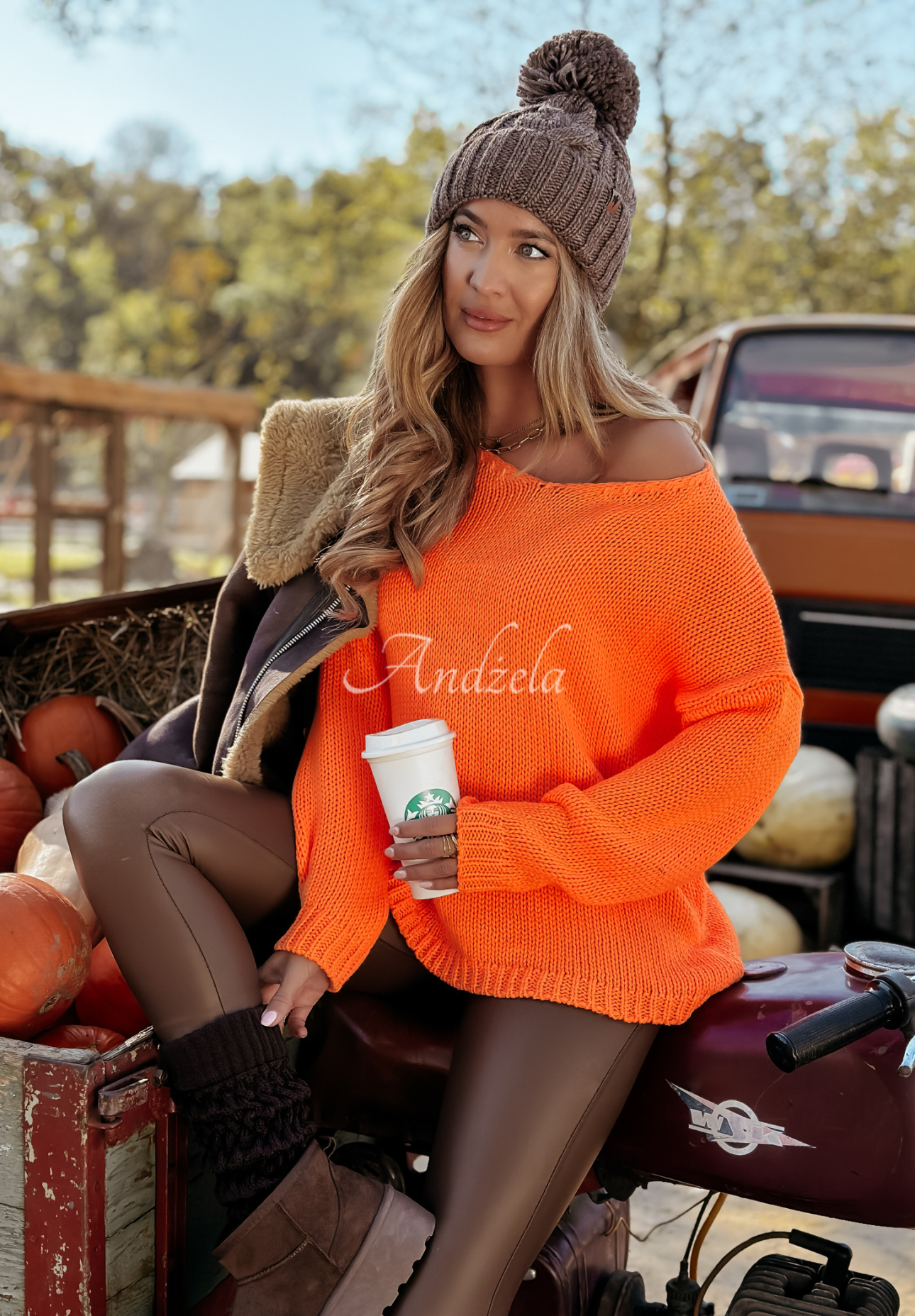 Kurzer Pullover Feel Orange