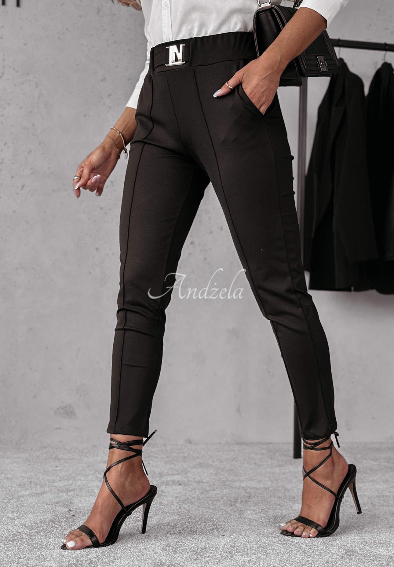 Every Day Count fabric pants black