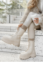 Skórzane Stiefeletten workery Urban Wander Beige