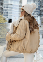 Krótka Jacke z futerkiem Grey Days Camel