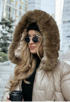 Pikowana Jacke z futerkiem Endless Wintering Beige