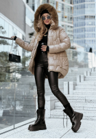 Pikowana Jacke z futerkiem Endless Wintering Beige