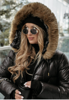 Pikowana Jacke z futerkiem Endless Wintering Schwarz