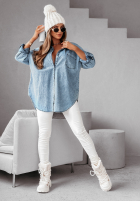 Jeans Hemd Slow Motion Blau