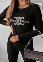 Bluse z haftem Paris & Paris Schwarz