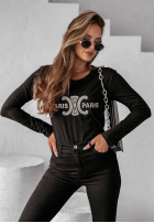 Bluse z haftem Paris & Paris Schwarz