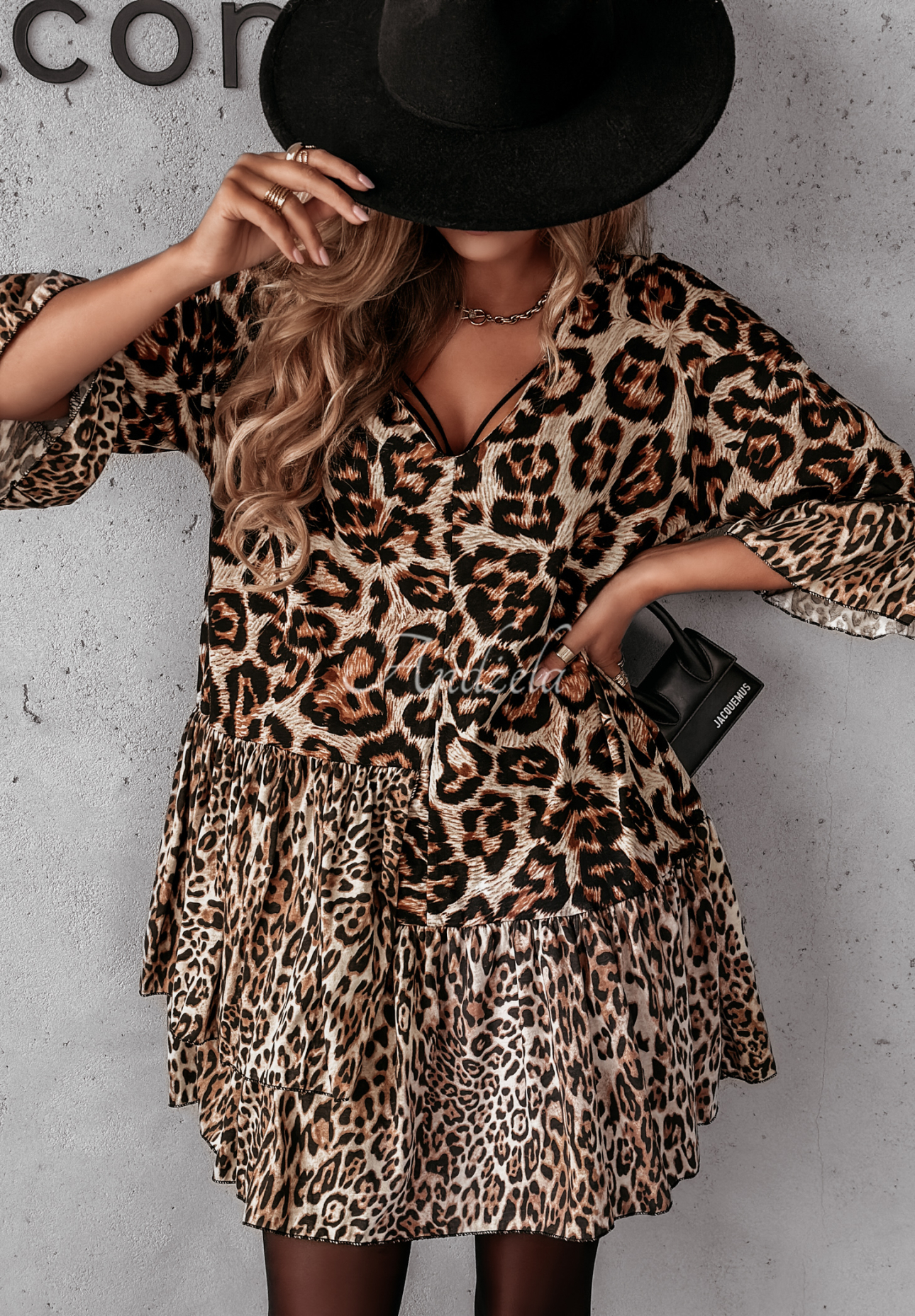 Kleid Oversize Callista mit Leopardenmuster