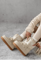 Krótkie Schuhe śniegowce Snow Boot Beige