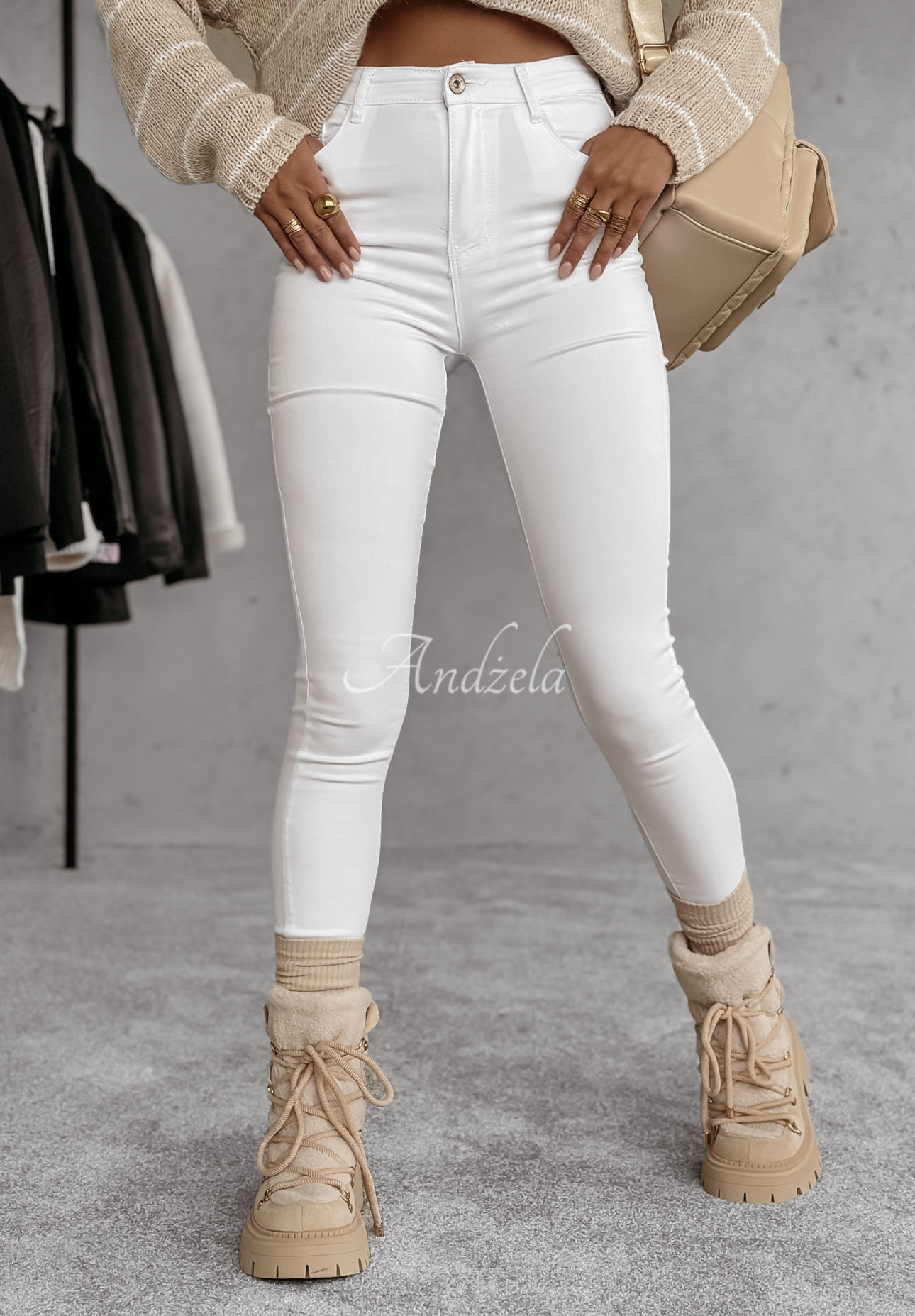 Kendriss skinny jean pants white